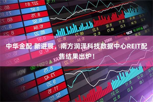 中华金配 新进展，南方润泽科技数据中心REIT配售结果出炉！